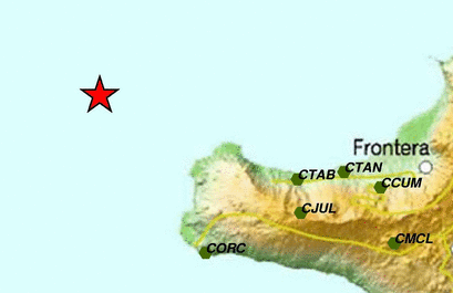 Epicenter of the above strong M3.4 earthquake 