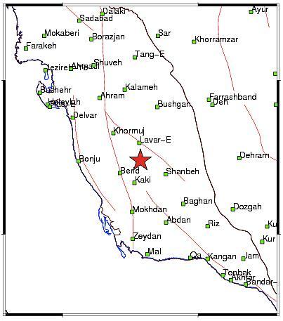 Image courtesy Iranian Seismological Center