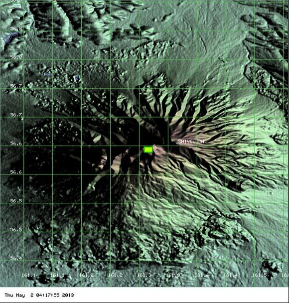 Sheveluch_MODIS_Hotspots_20130502