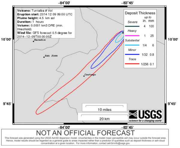 Possible ash scenario, USGS.