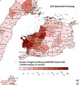 223 Dead and Missing People (NDRRMC) - James Daniell/CATDAT 27.10.2013