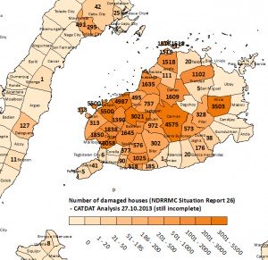 45000 damaged houses (NDRRMC) - James Daniell/CATDAT 27.10.2013