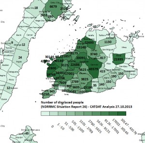 360000 people displaced (NDRRMC) - James Daniell/CATDAT 27.10.2013