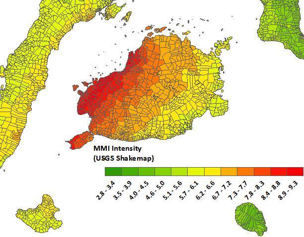 Intensity MMI Bohol