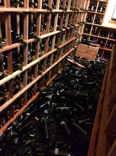 Damage to the wineries must be enormous - This is the cellar of Silver Oak in Napa Valley