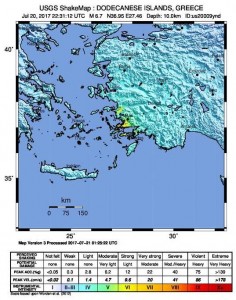 Deadly earthquake in the Kos (Greece) Bodrum (Turkey) area - July 20, 2017