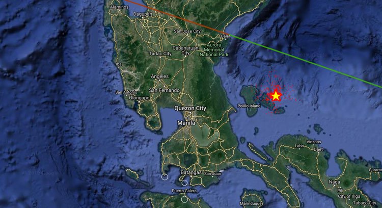 Earthquake Close To Polillo Island Luzon Philippines Also Felt In Manila September 13 2019